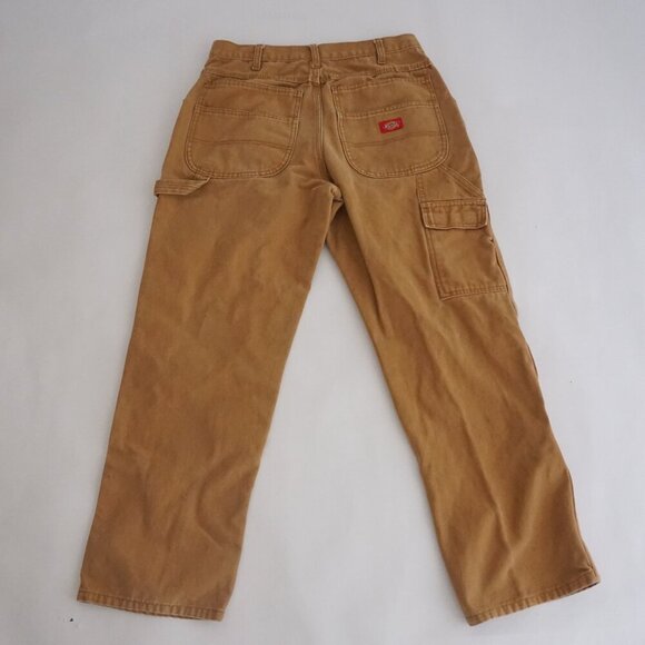 Dickies Tan Heavyweight Cotton Double Knee Carpenter Dungaree Pants 32X30 - Picture 2 of 16